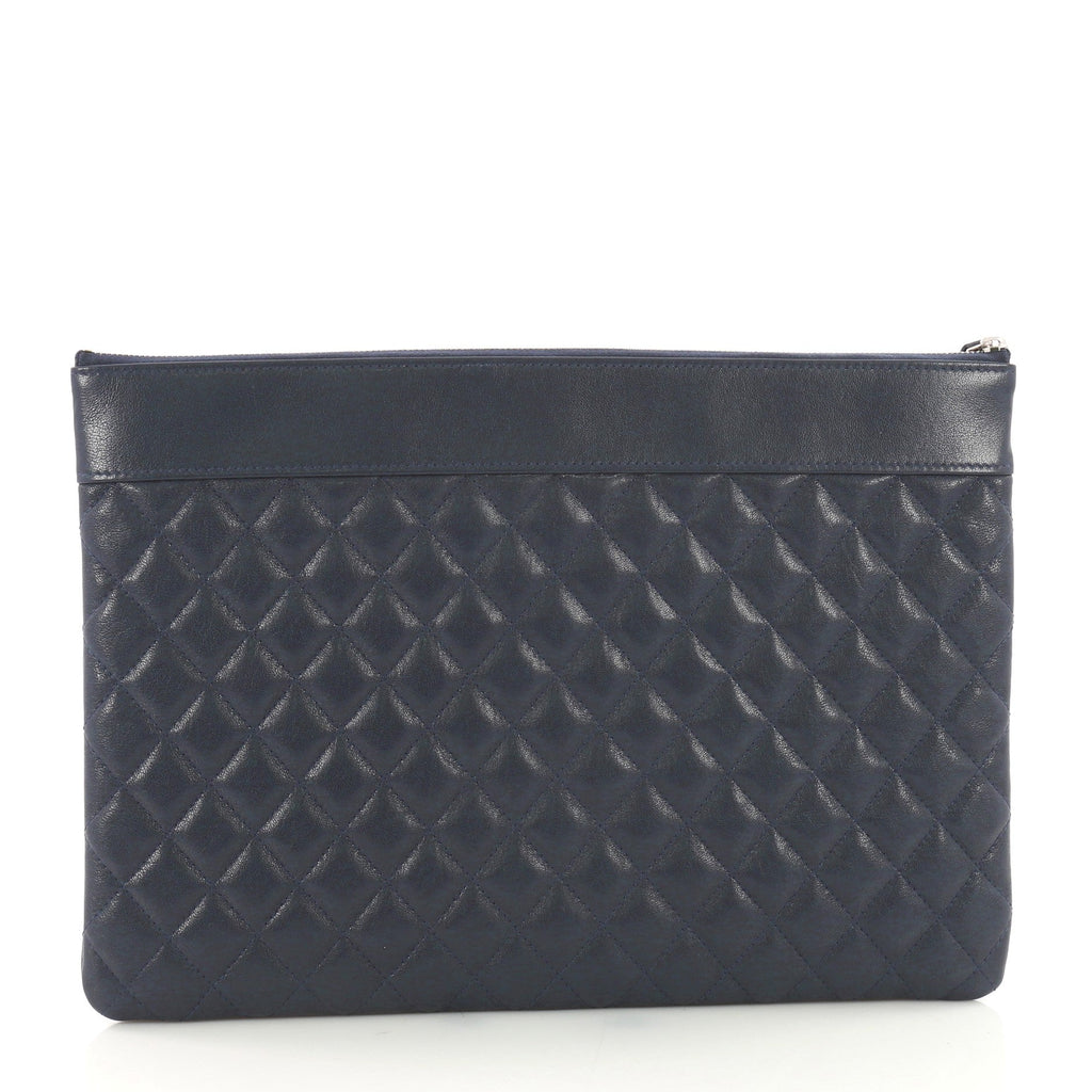Mademoiselle Vintage O Case Clutch Quilted Sheepskin Large
