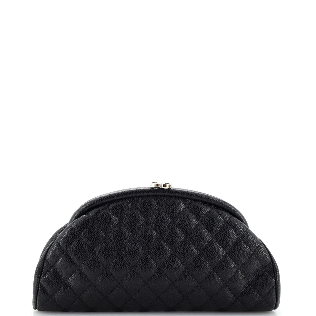 Timeless Clutch Quilted Caviar