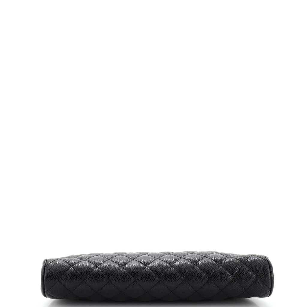 Timeless Clutch Quilted Caviar