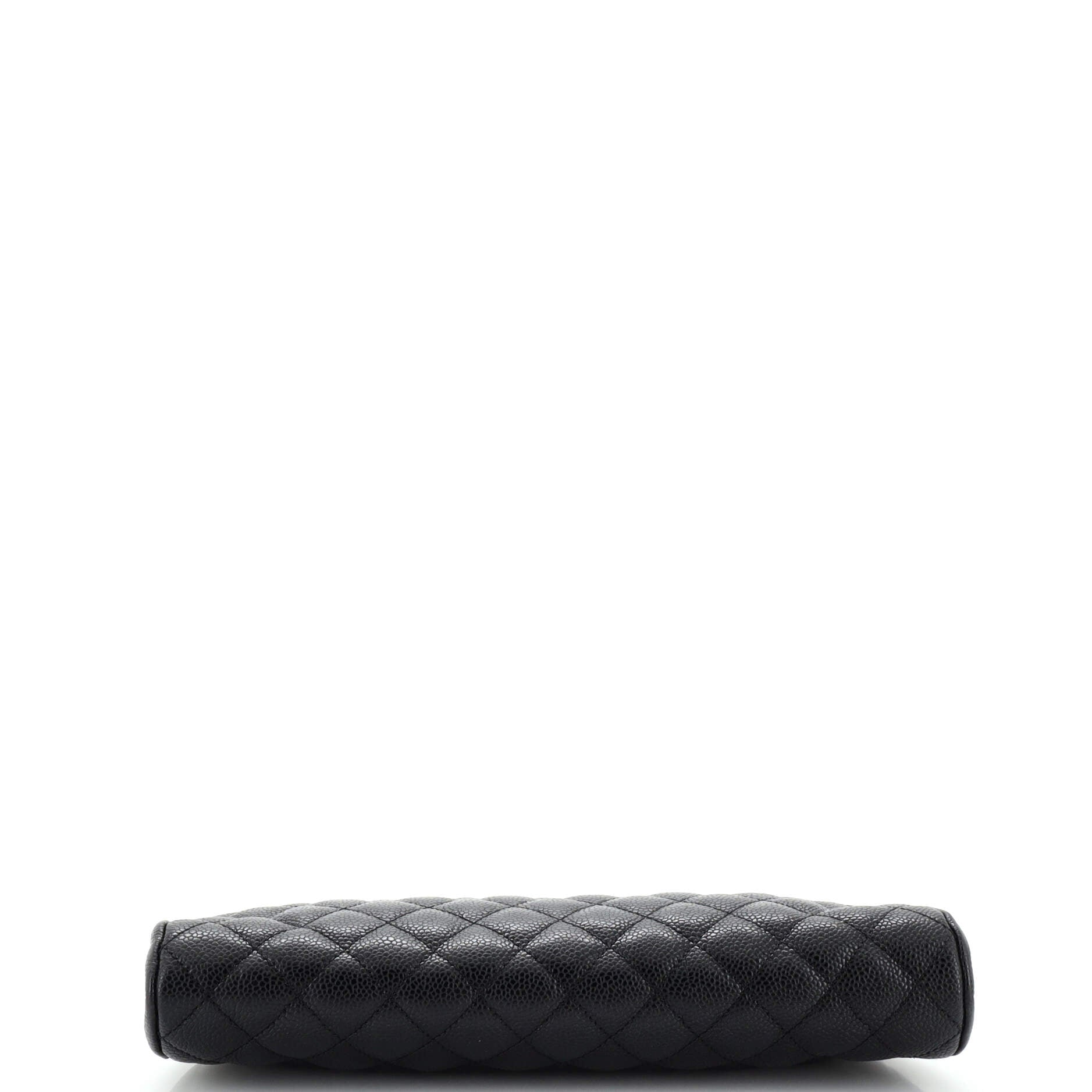 Timeless Clutch Quilted Caviar