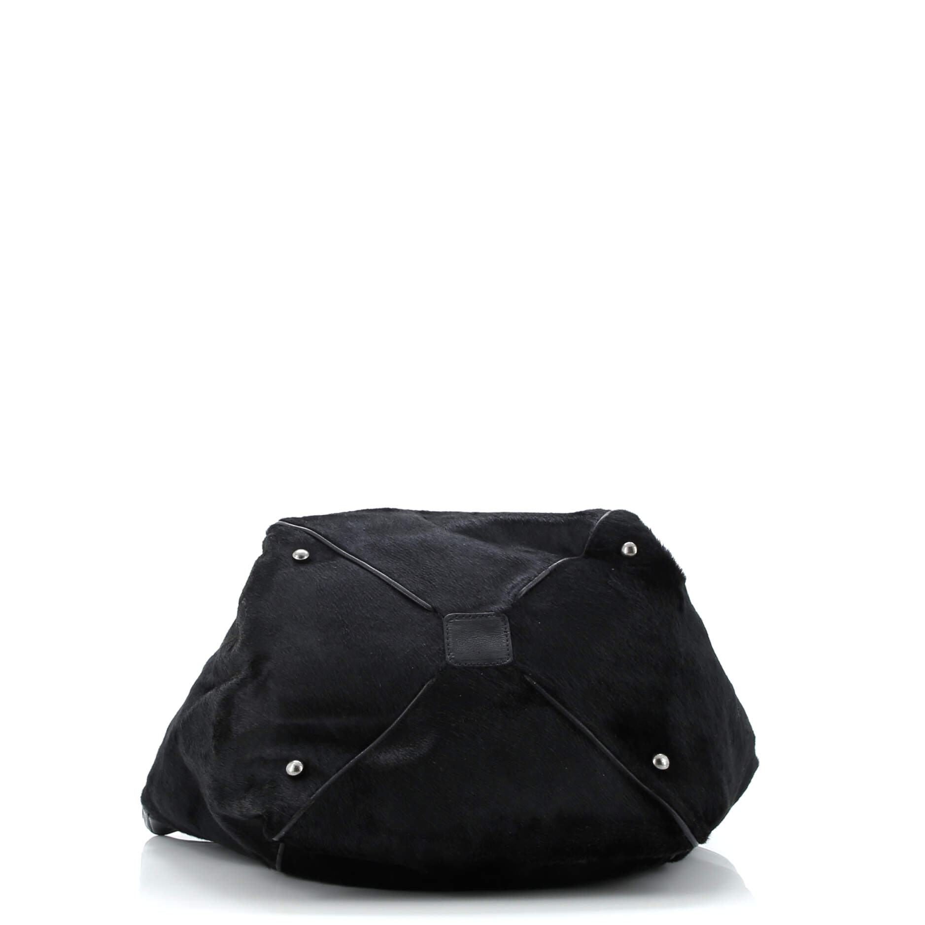 CC Chain Tote Pony Hair with Leather Large