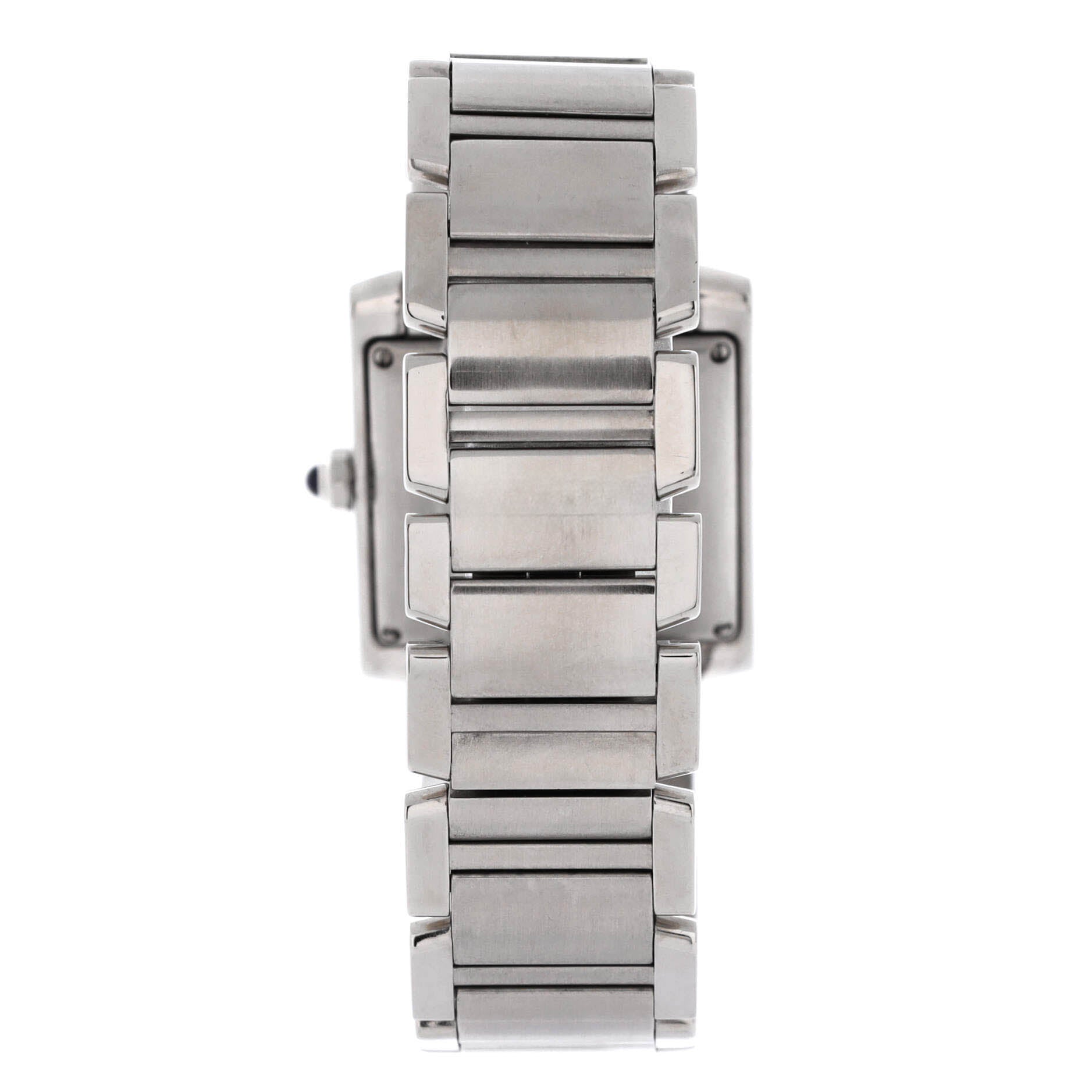 Tank Francaise Automatic Watch Stainless Steel with Diamond Bezel 28