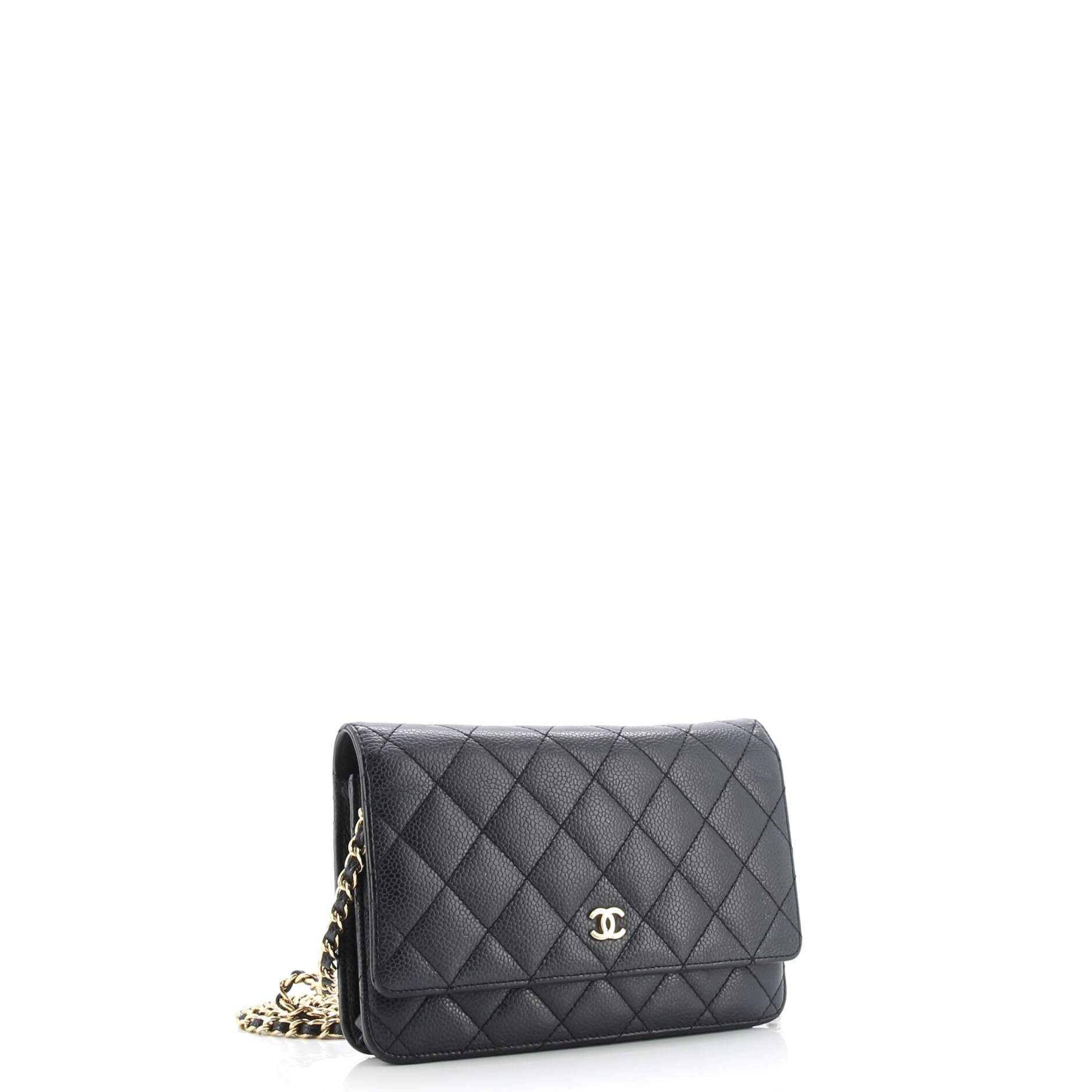 Wallet on Chain Quilted Caviar