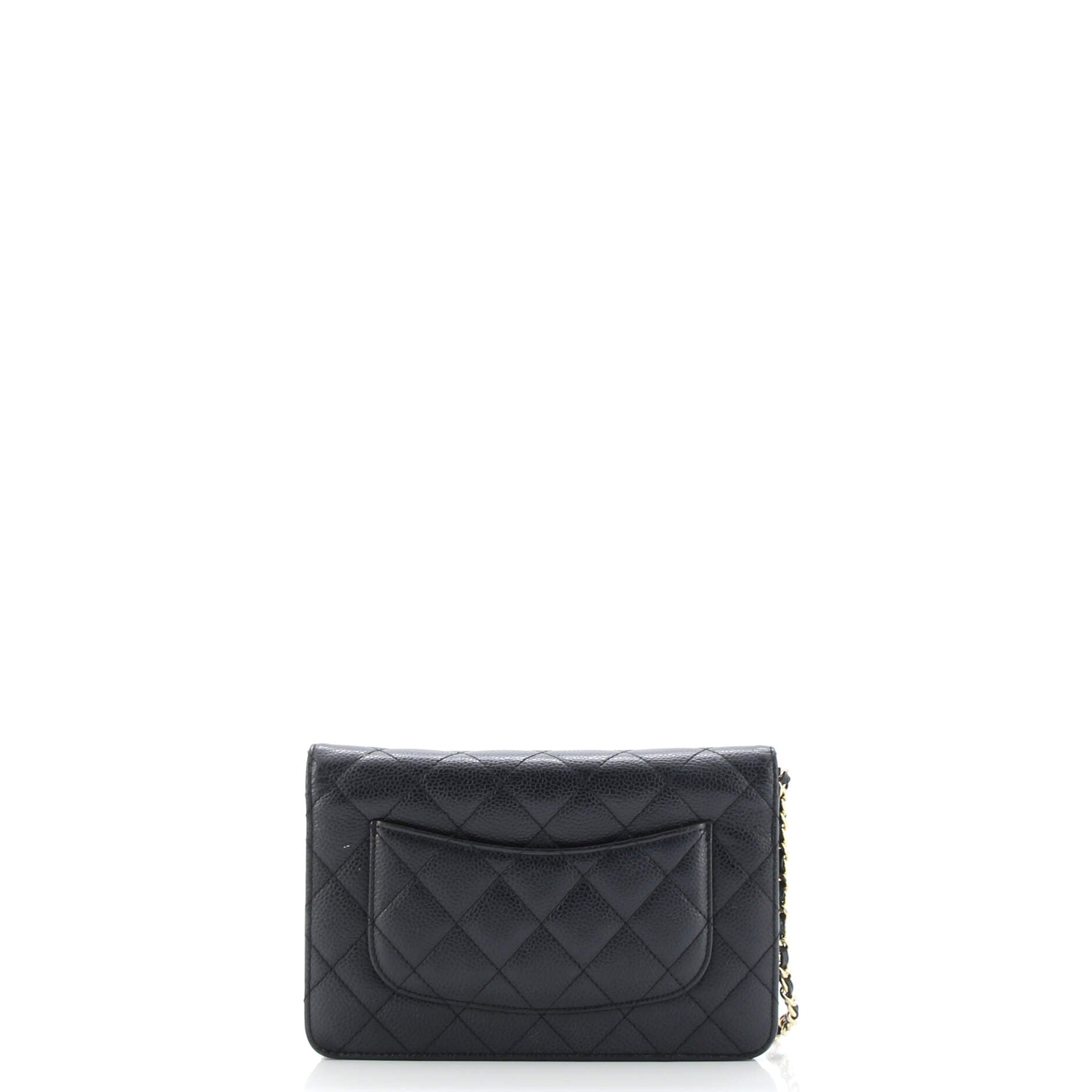 Wallet on Chain Quilted Caviar