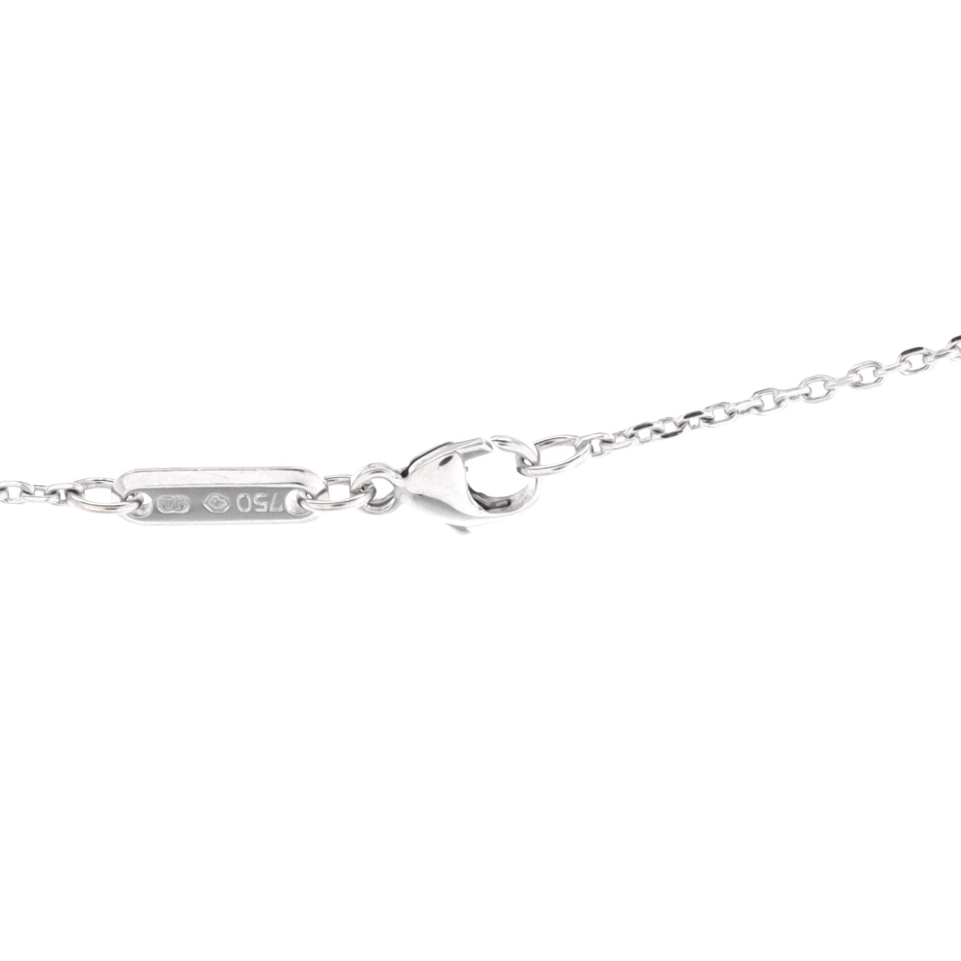 Happy Spirit Heart Pendant Necklace 18K White Gold with 1 Floating Diamond
