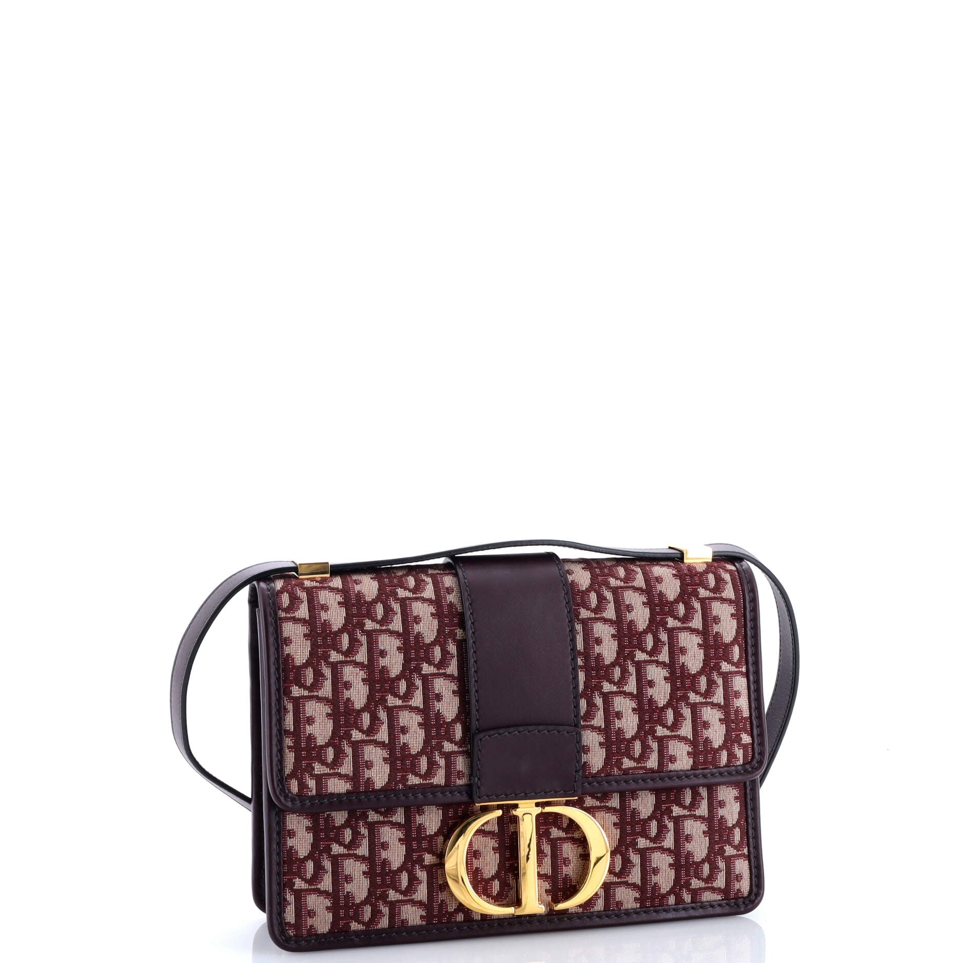 30 Montaigne Flap Bag Oblique Canvas