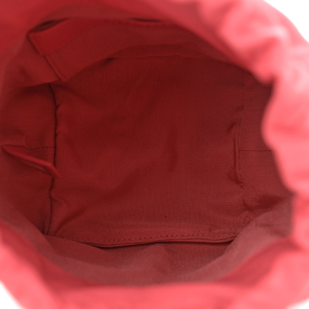 Lambskin Bucket Chain Drawstring Bag Pink