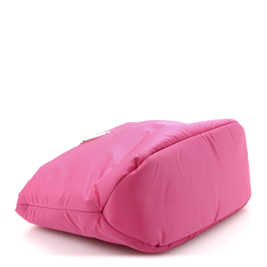 Tessuto Nylon Soft Padded Shopping Tote Fuxia
