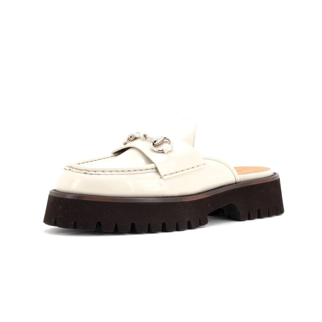 Women's Horsebit Flatform Mules Leather