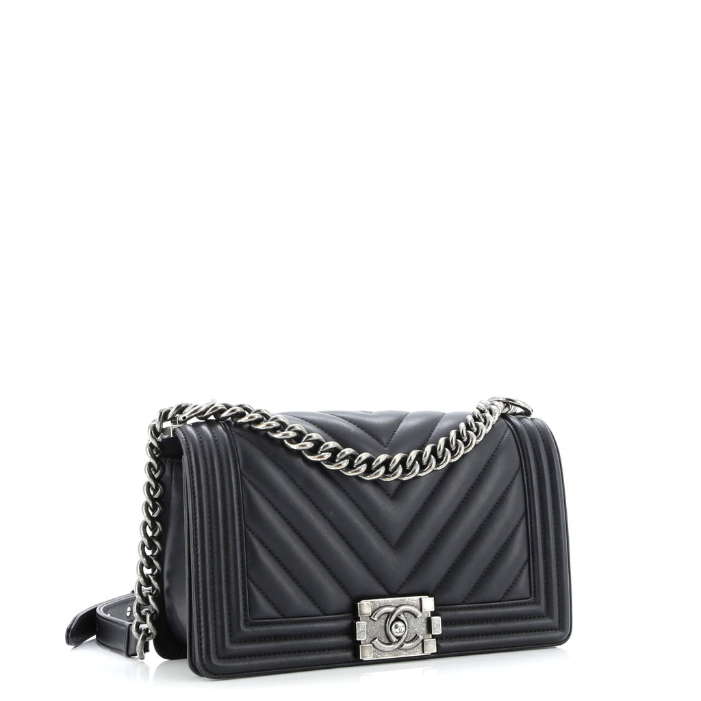 Boy Flap Bag Chevron Calfskin Old Medium