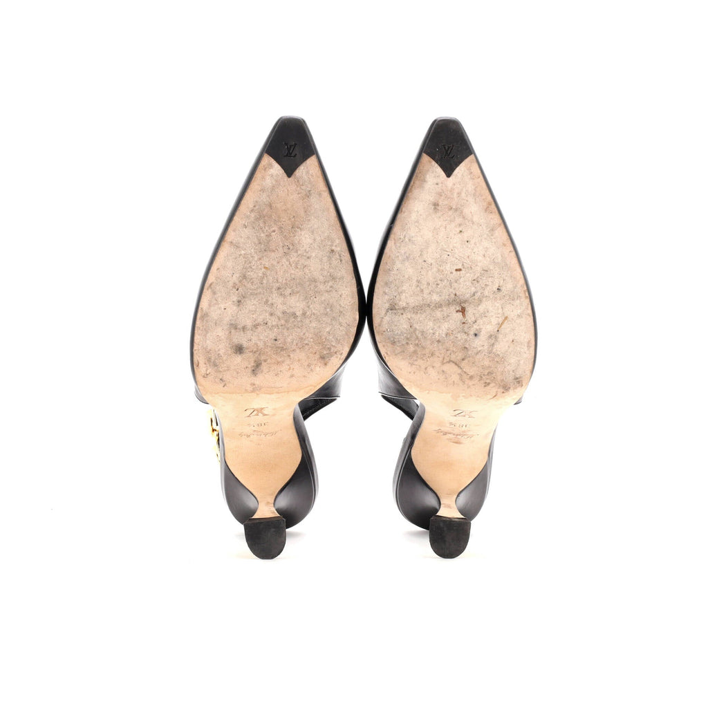 Women's Sparkle Chain Slingback Pumps Leather