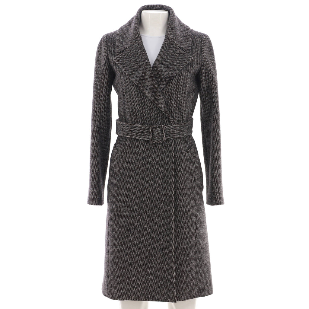 Women's Double Breasted Belted Coat Wool Blend