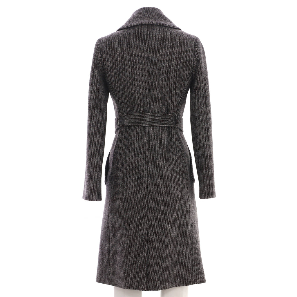 Women's Double Breasted Belted Coat Wool Blend