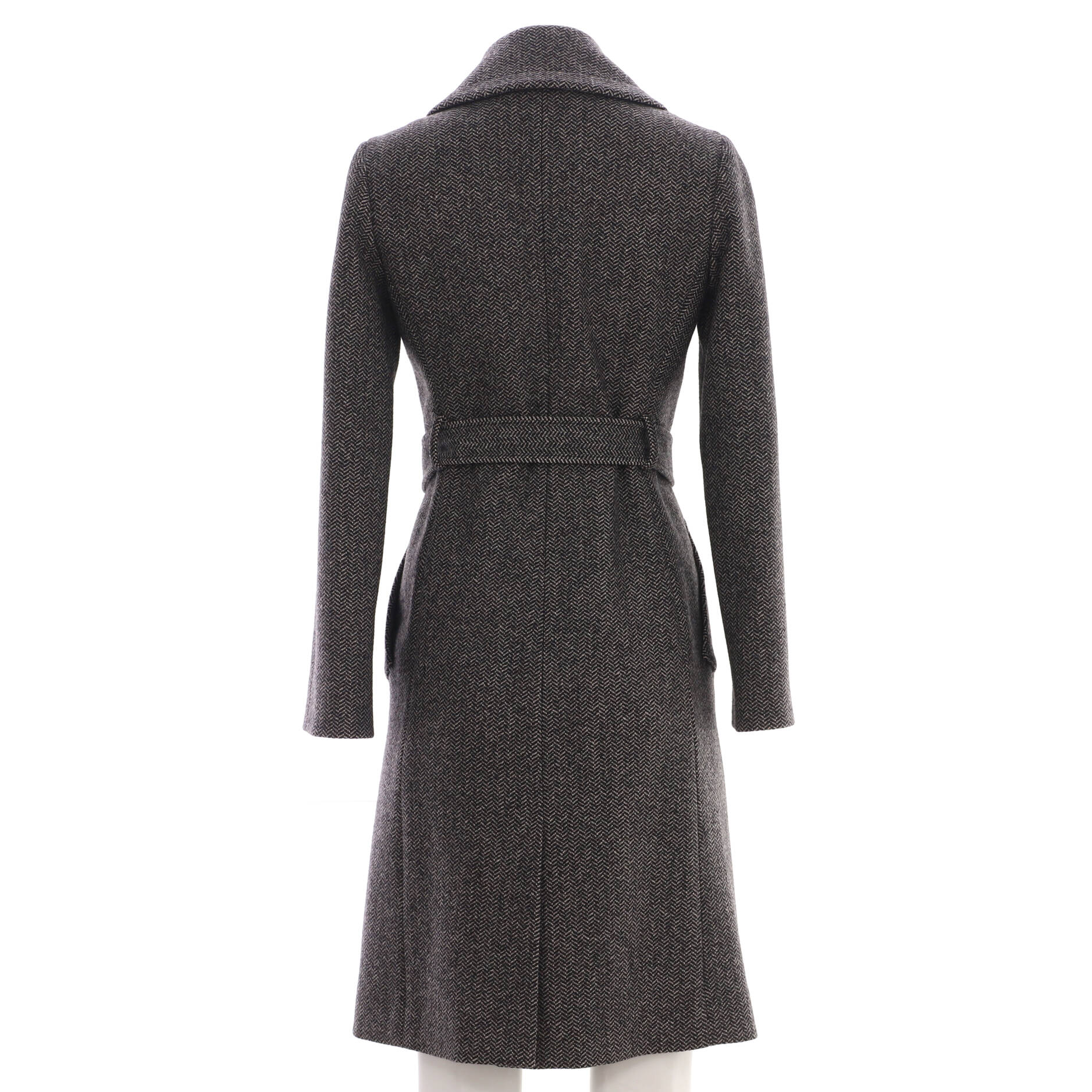 Women's Double Breasted Belted Coat Wool Blend