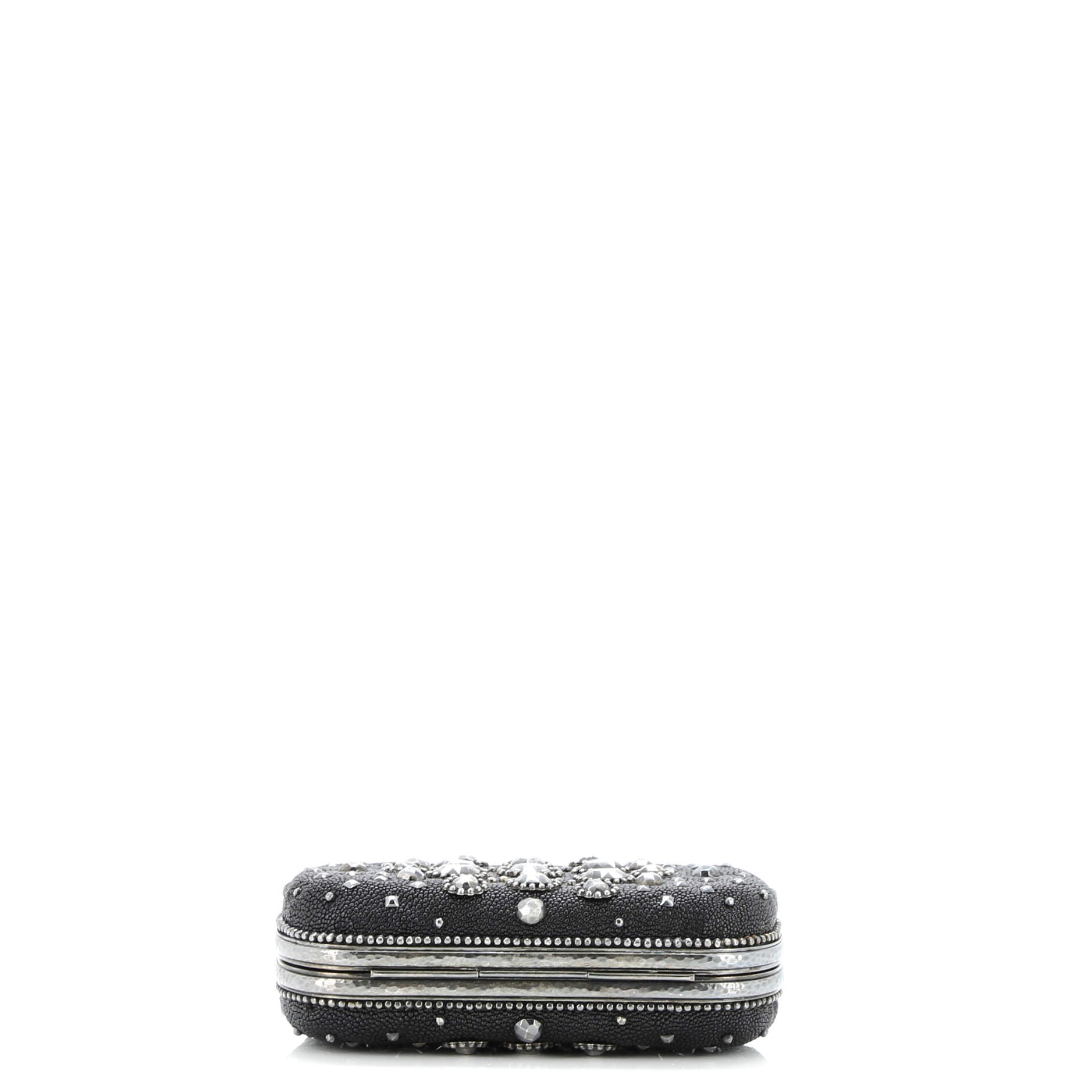 Box Knot Clutch Embellished Stingray Small
