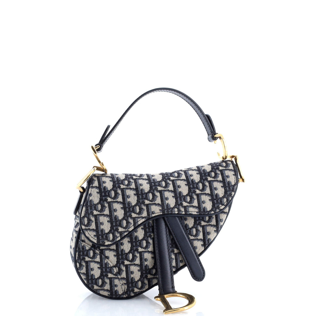 Saddle Handbag Oblique Canvas Mini