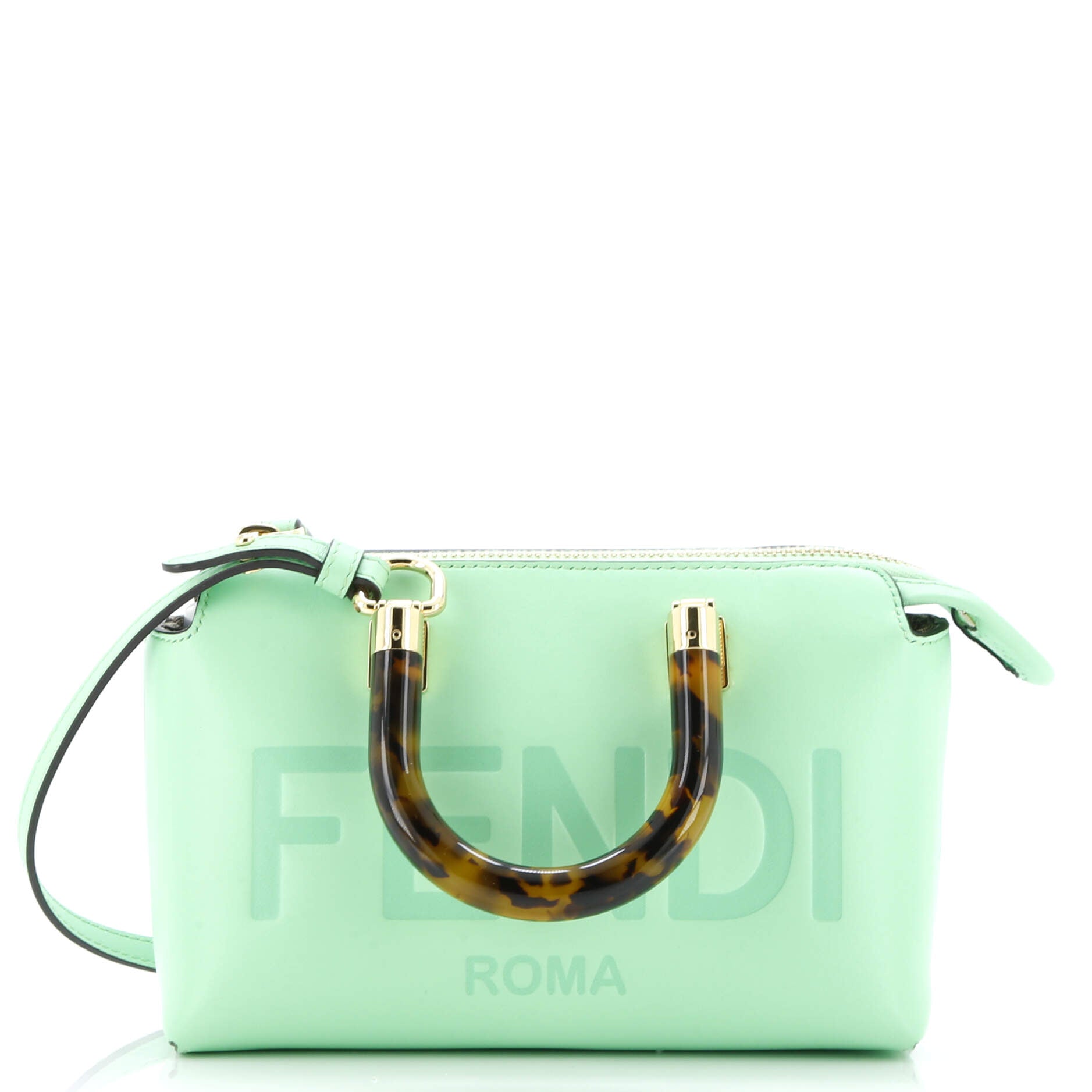 Logo By The Way Top Handle Bag Embossed Leather Mini