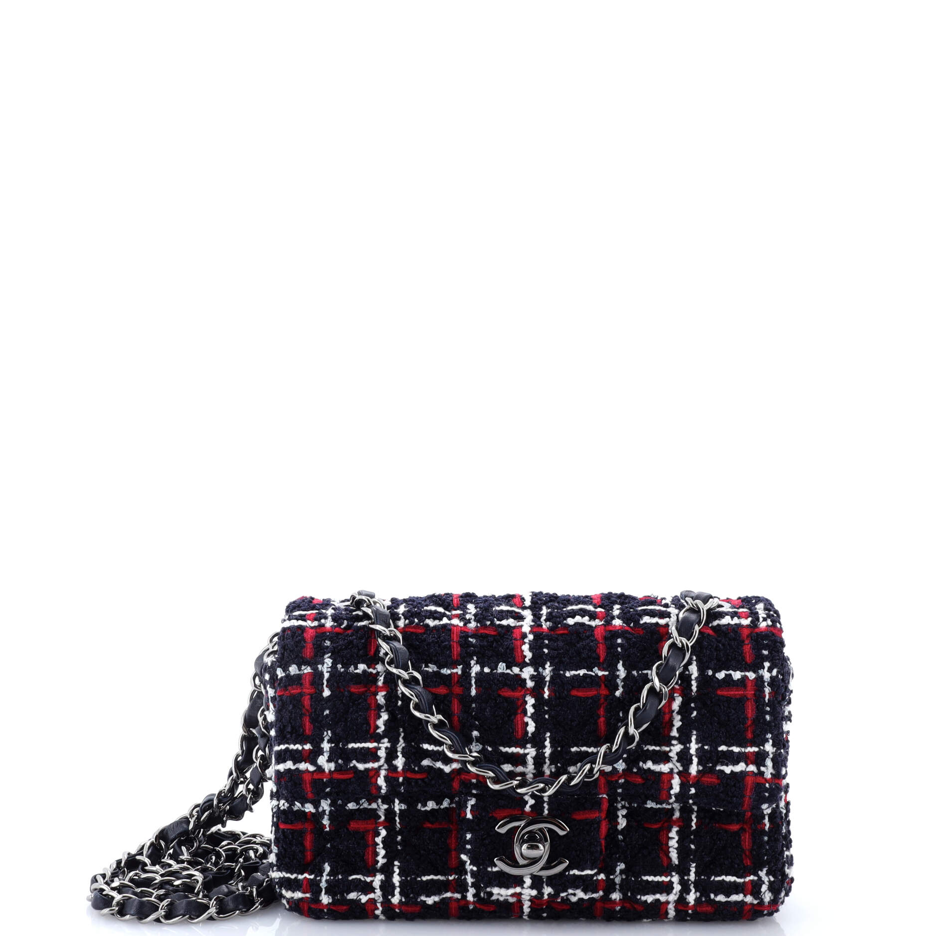 Classic Single Flap Bag Quilted Tweed Mini