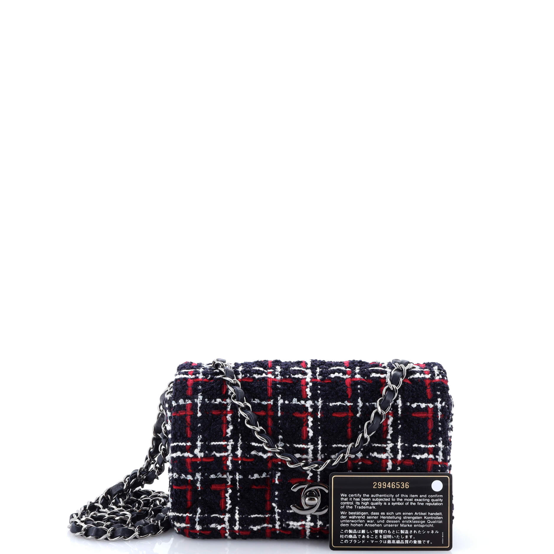 Classic Single Flap Bag Quilted Tweed Mini