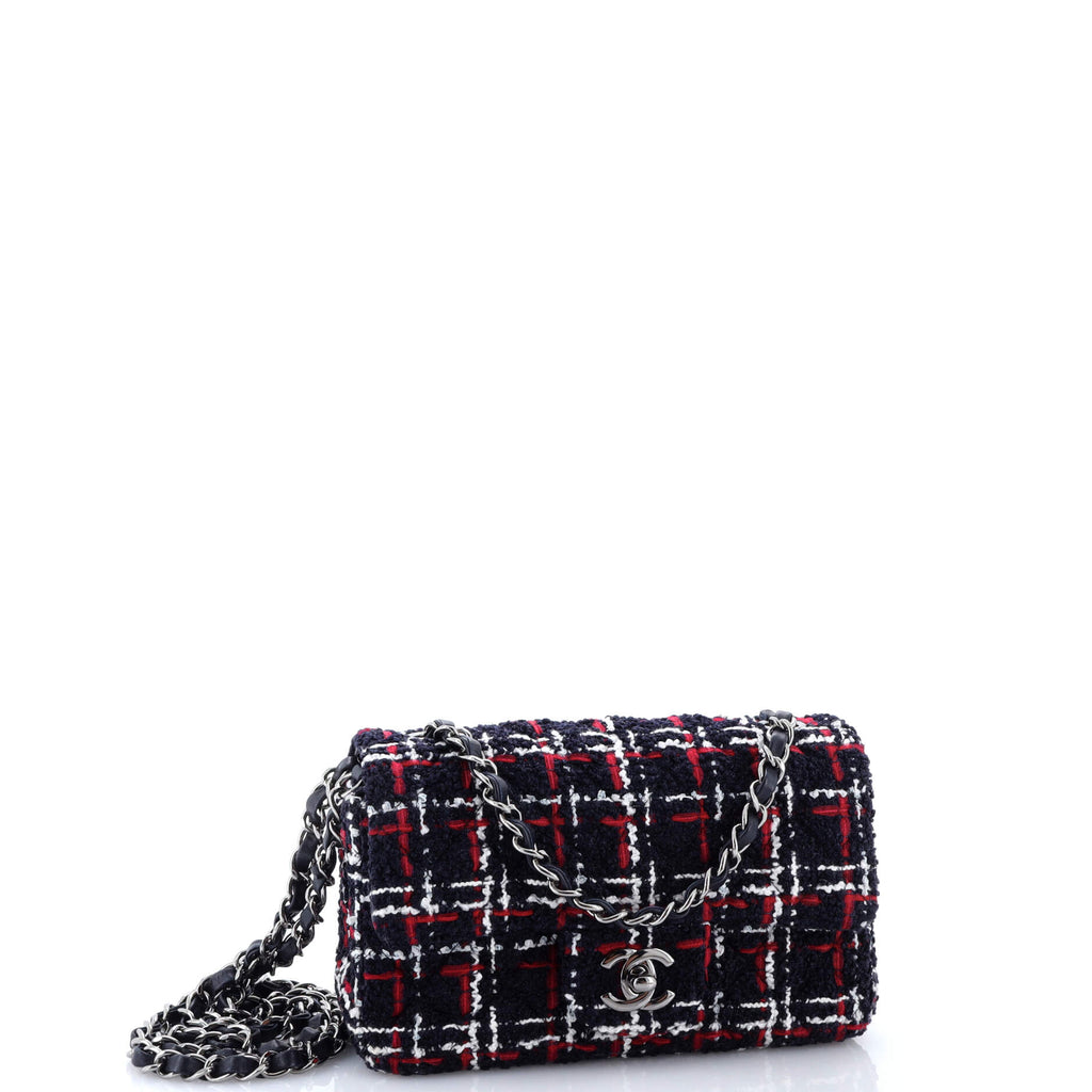Classic Single Flap Bag Quilted Tweed Mini