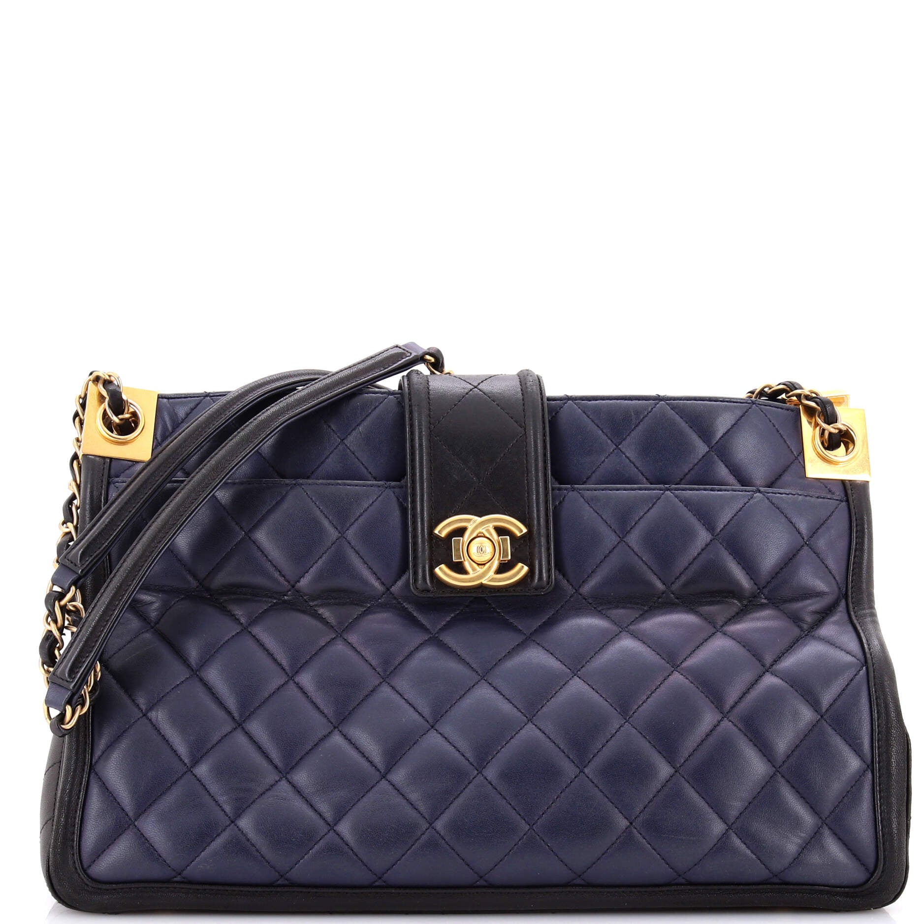 Elegant CC Tote Quilted Lambskin Large