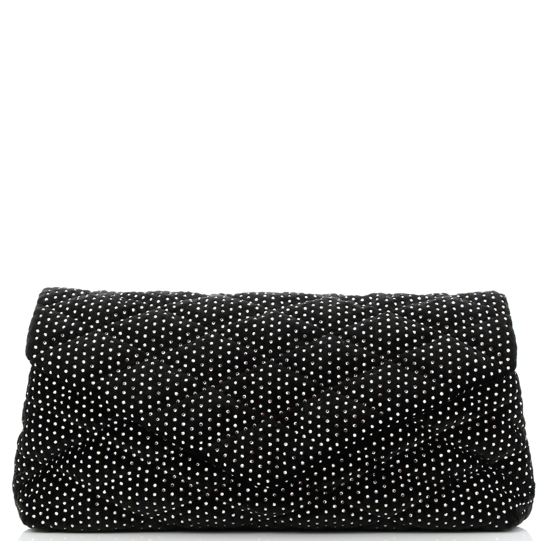Sade Puffer Envelope Clutch Crystal Embellished Velvet Large