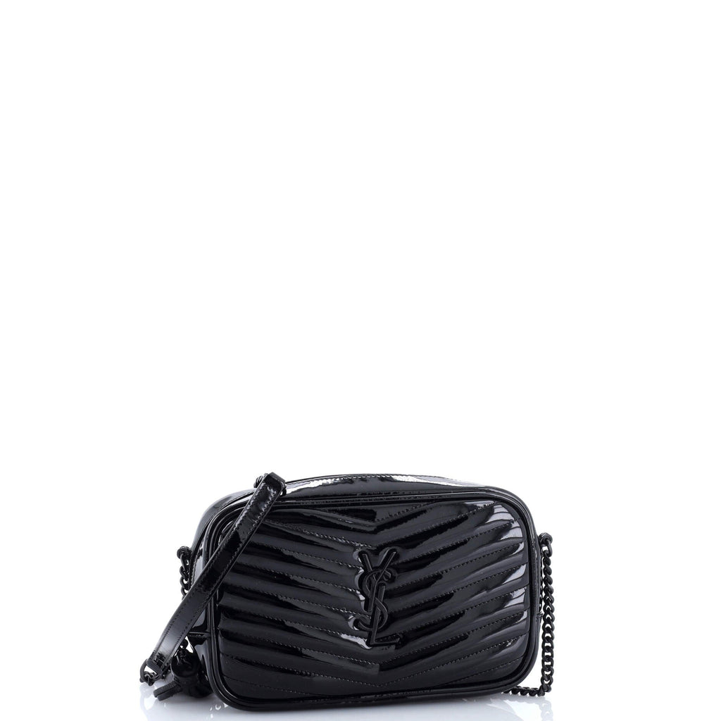 Lou Camera Bag Matelasse Chevron Patent Mini