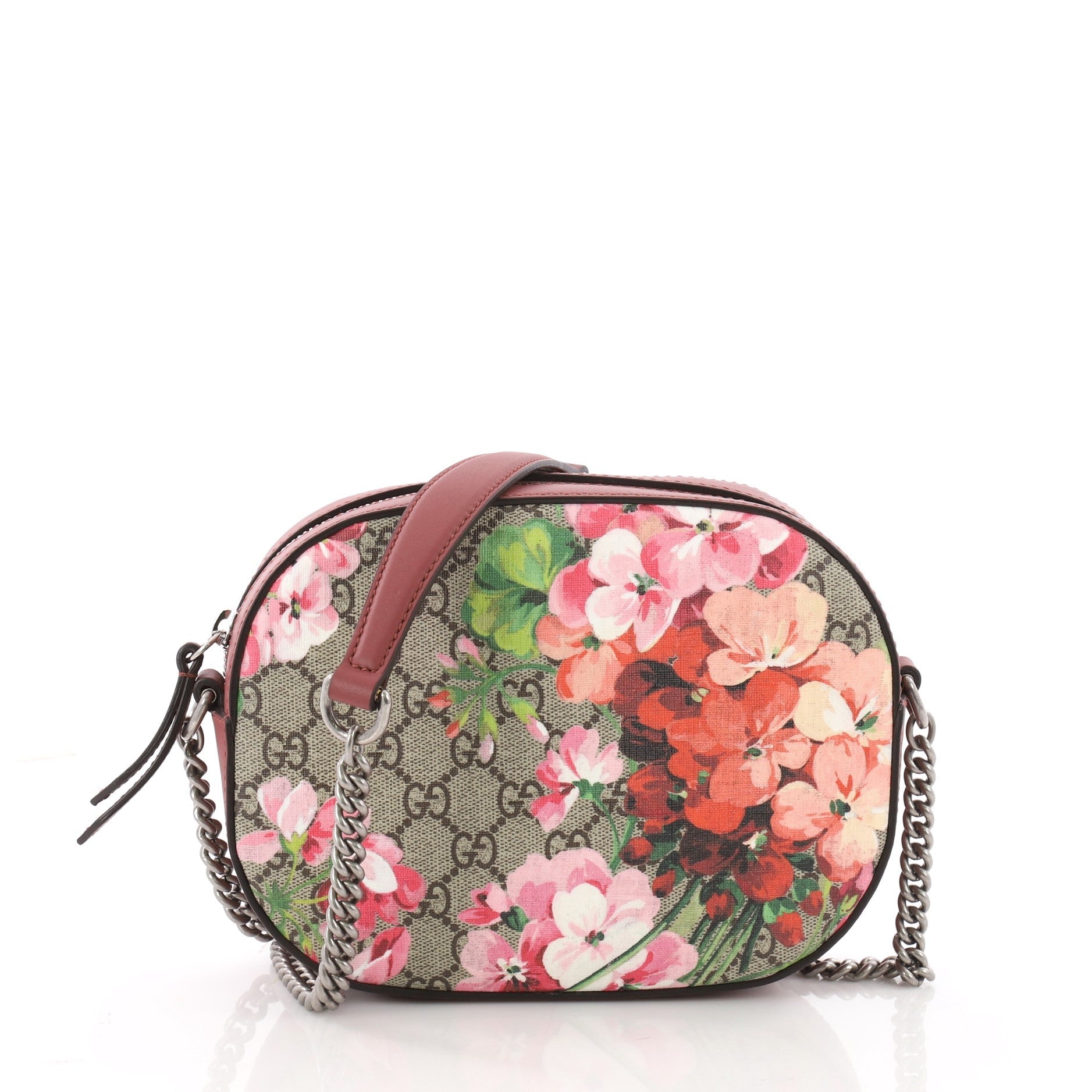 Chain Crossbody Bag Blooms Print GG Coated Canvas Mini
