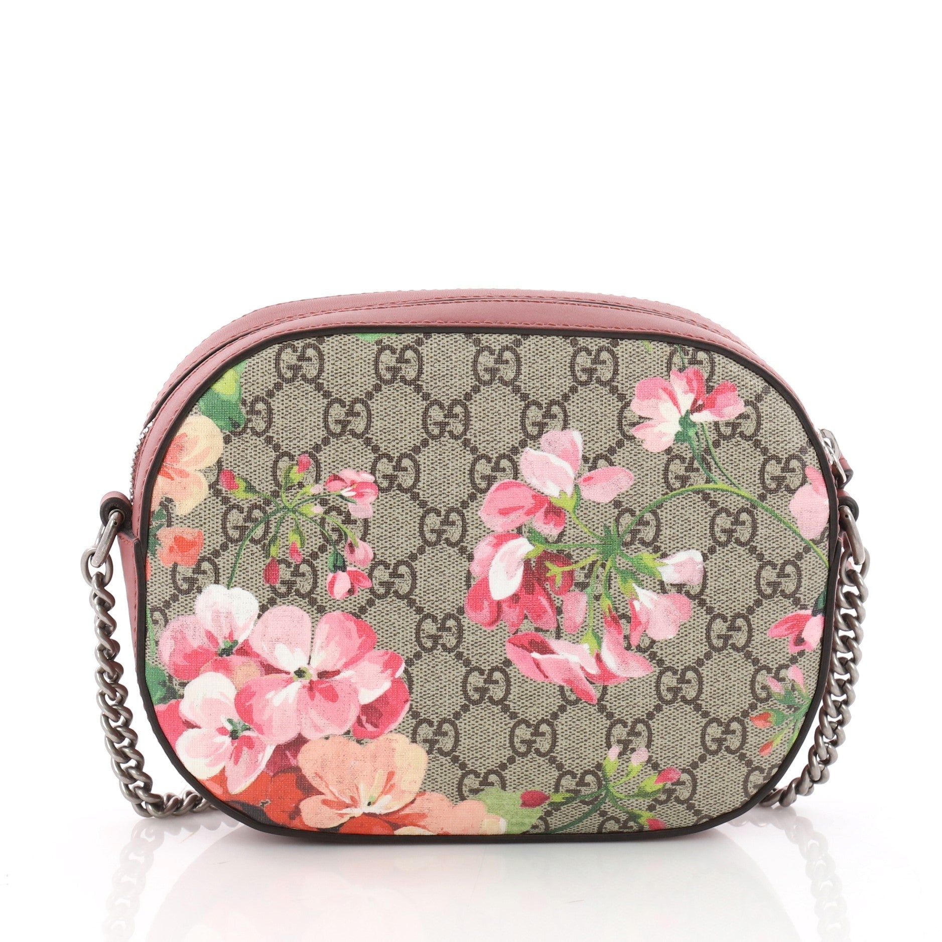 Chain Crossbody Bag Blooms Print GG Coated Canvas Mini