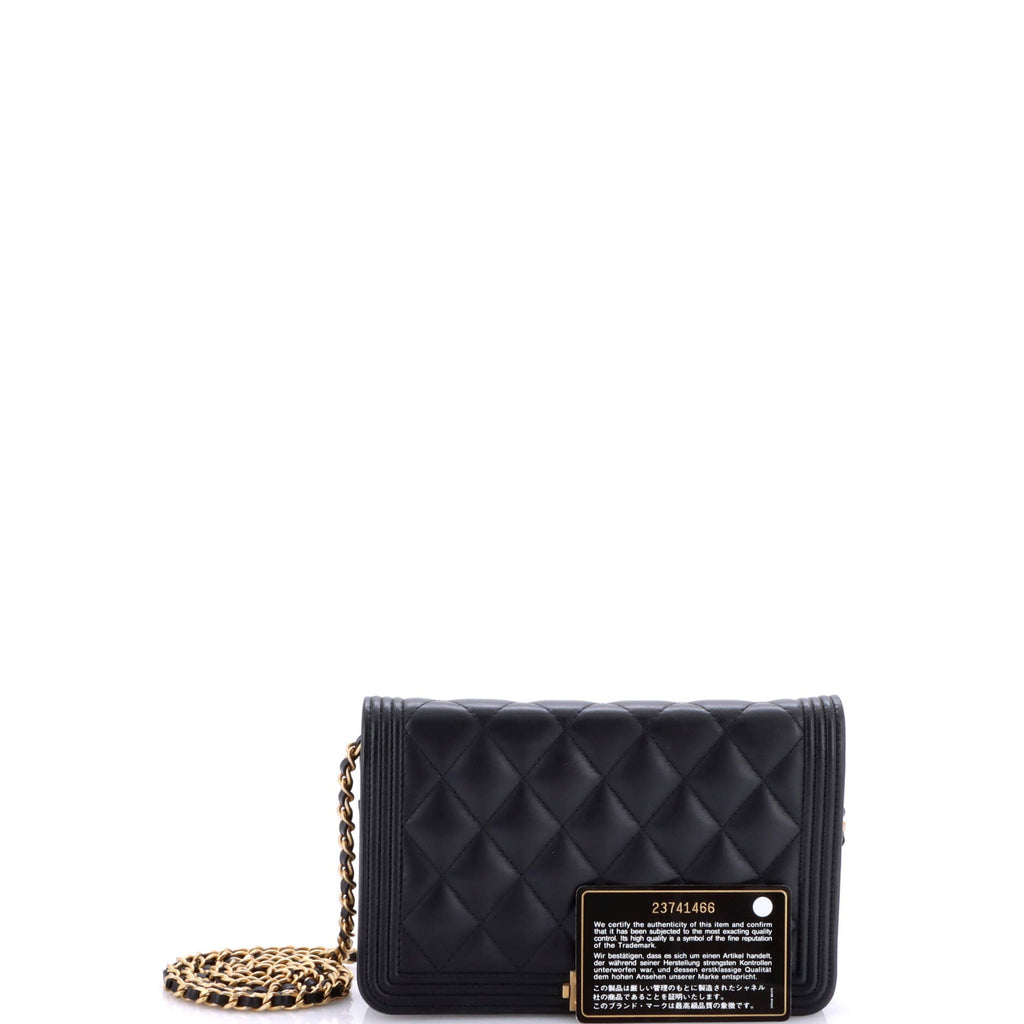 Boy Wallet on Chain Quilted Lambskin