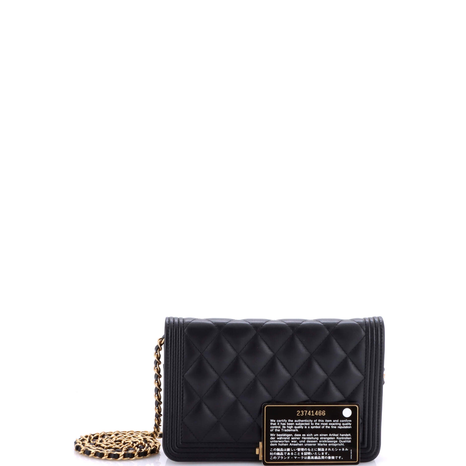 Boy Wallet on Chain Quilted Lambskin