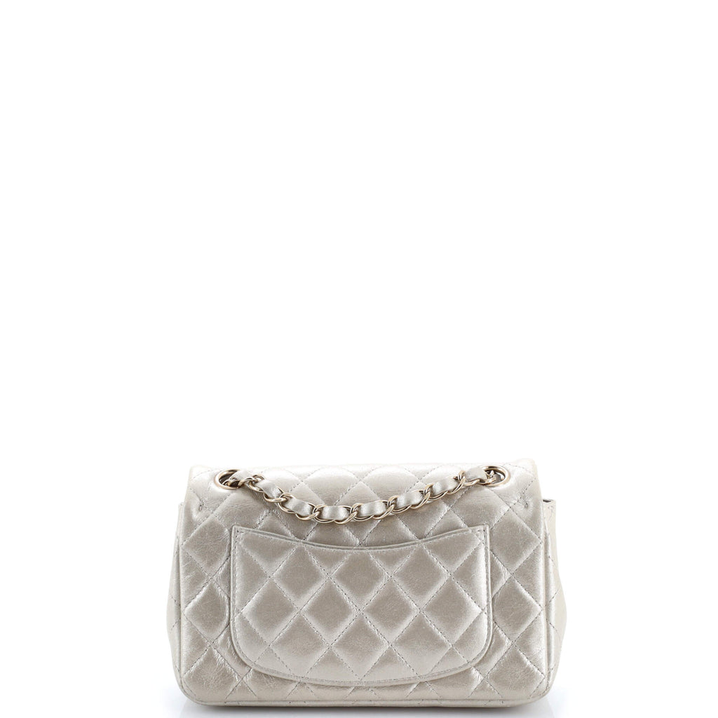 Classic Single Flap Bag Quilted Iridescent Calfskin Mini