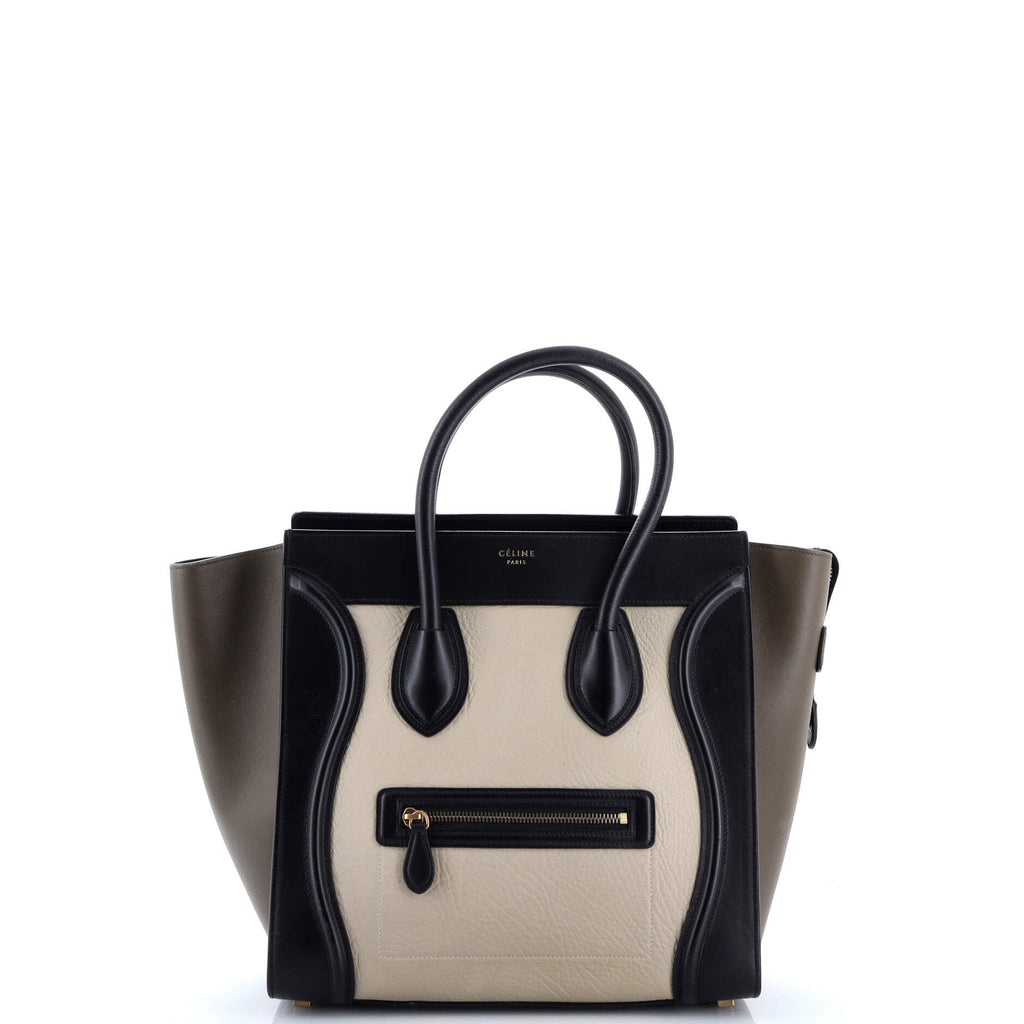 Tricolor Luggage Bag Leather Mini