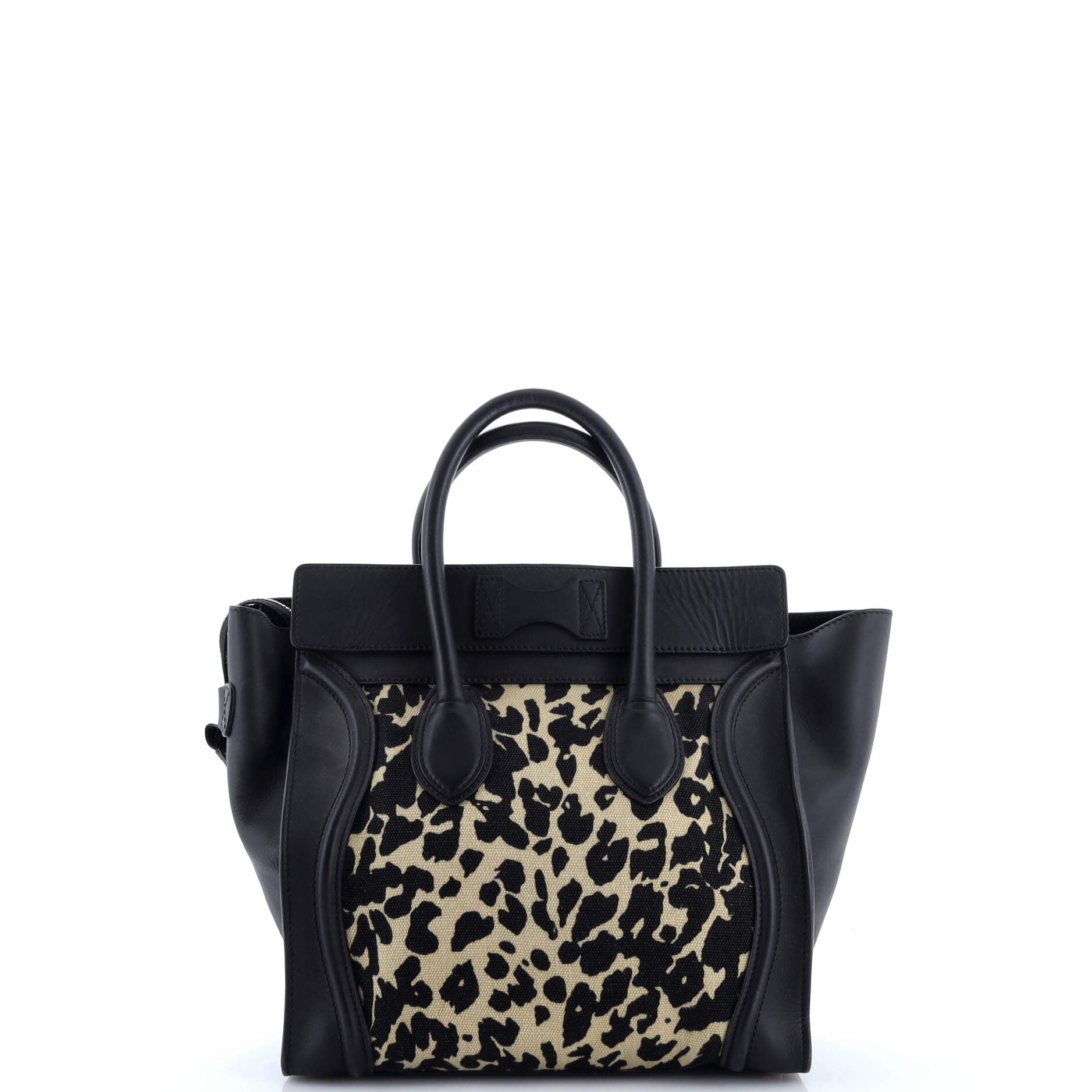Luggage Bag Printed Canvas and Leather Mini