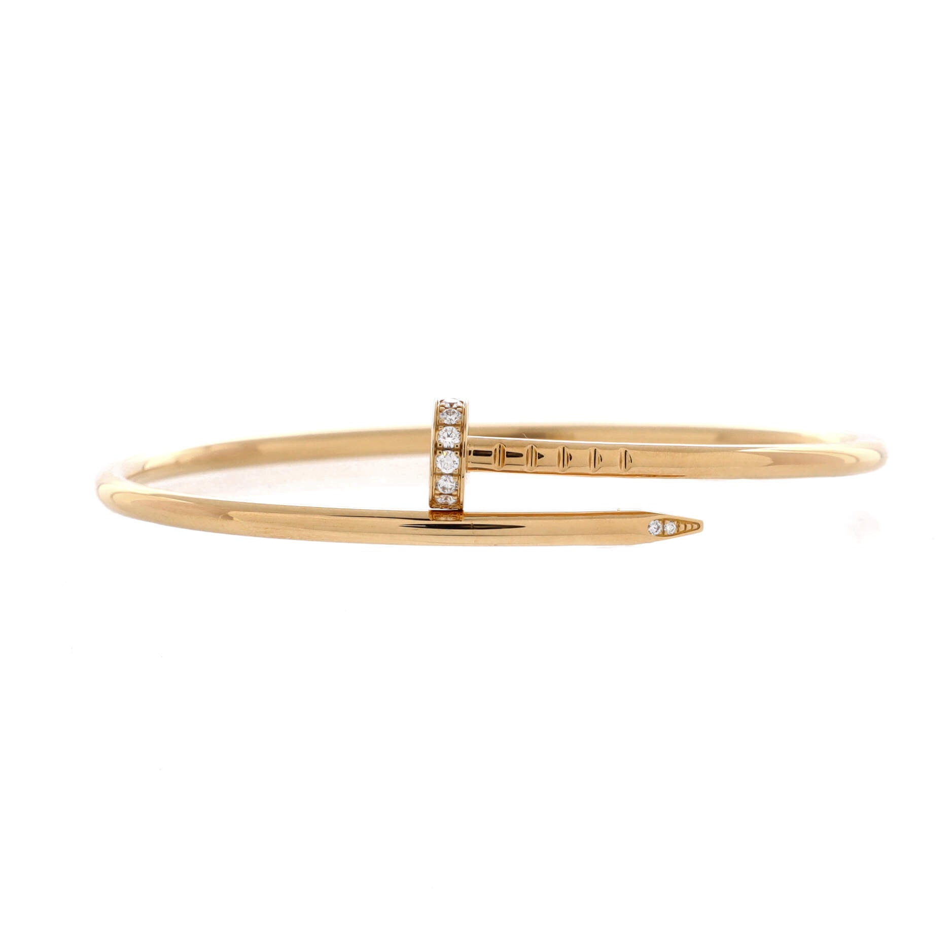 Juste un Clou Bracelet 18K Yellow Gold with Diamonds Small