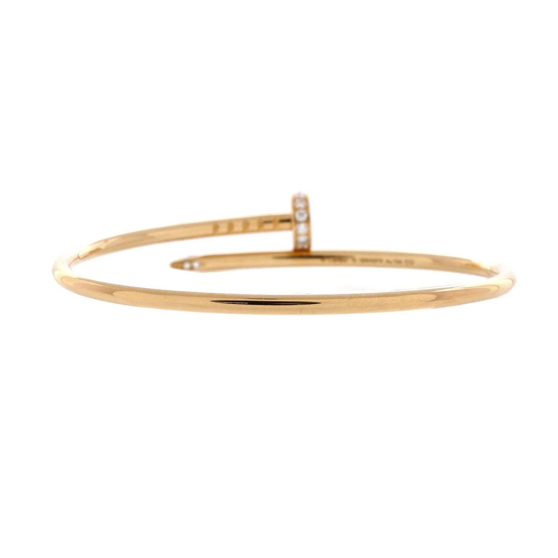Juste un Clou Bracelet 18K Yellow Gold with Diamonds Small