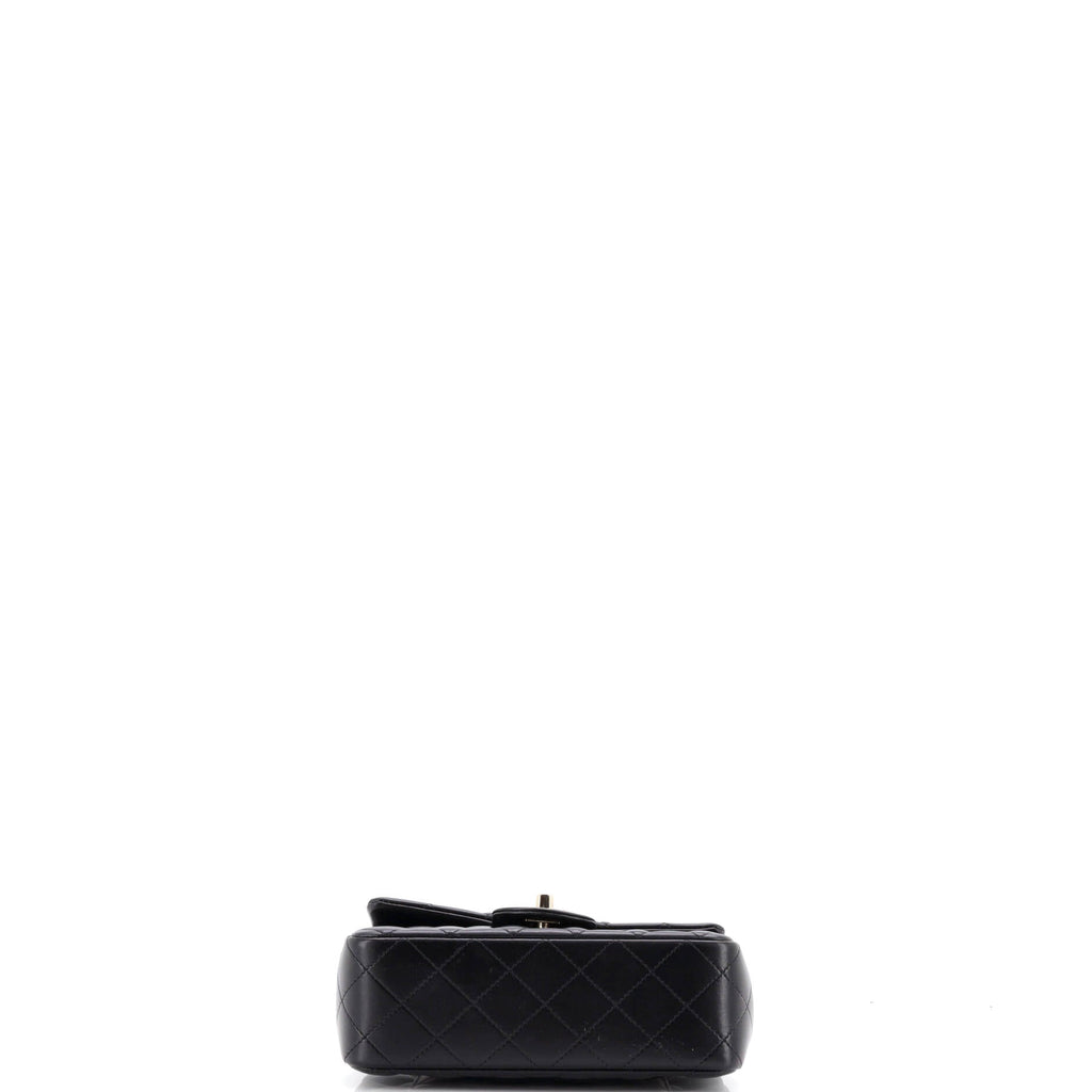 Classic Single Flap Top Handle Bag Quilted Lambskin Mini