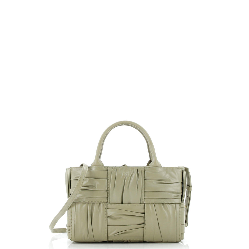 Arco Tote Maxi Intrecciato Plisse Leather Mini