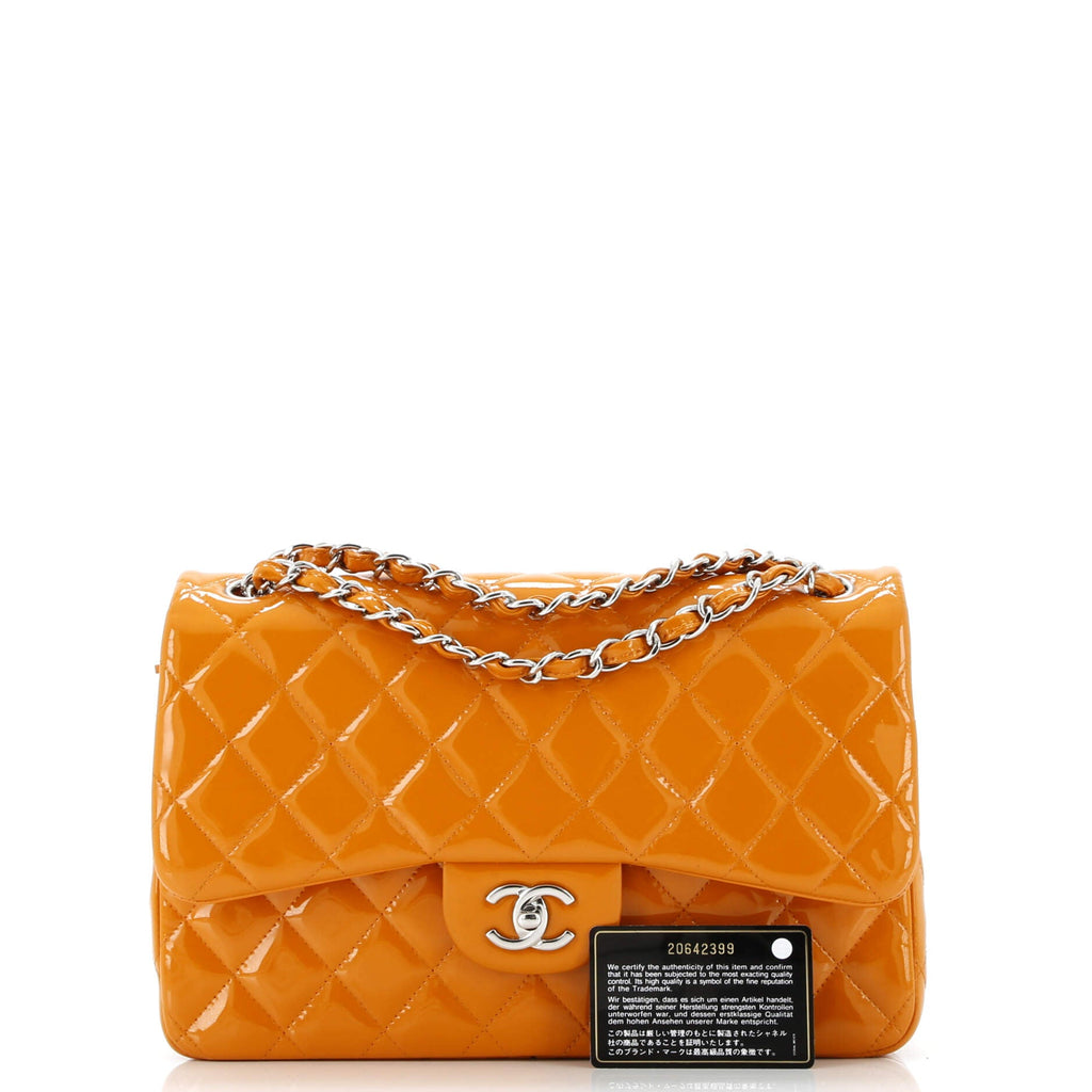 Classic Double Flap Bag Quilted Patent Jumbo