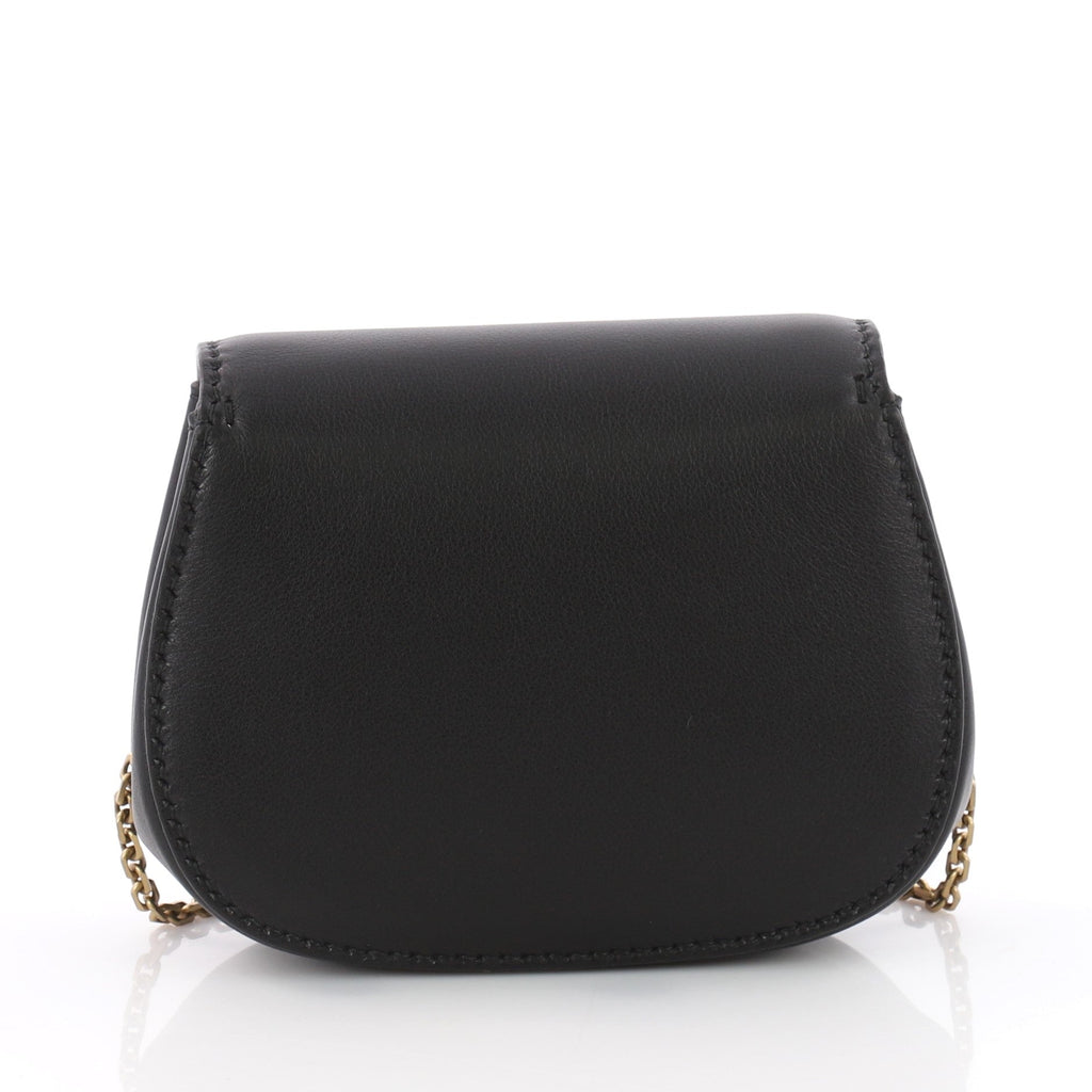 Dio(r)evolution Round Clutch with Chain Leather Small