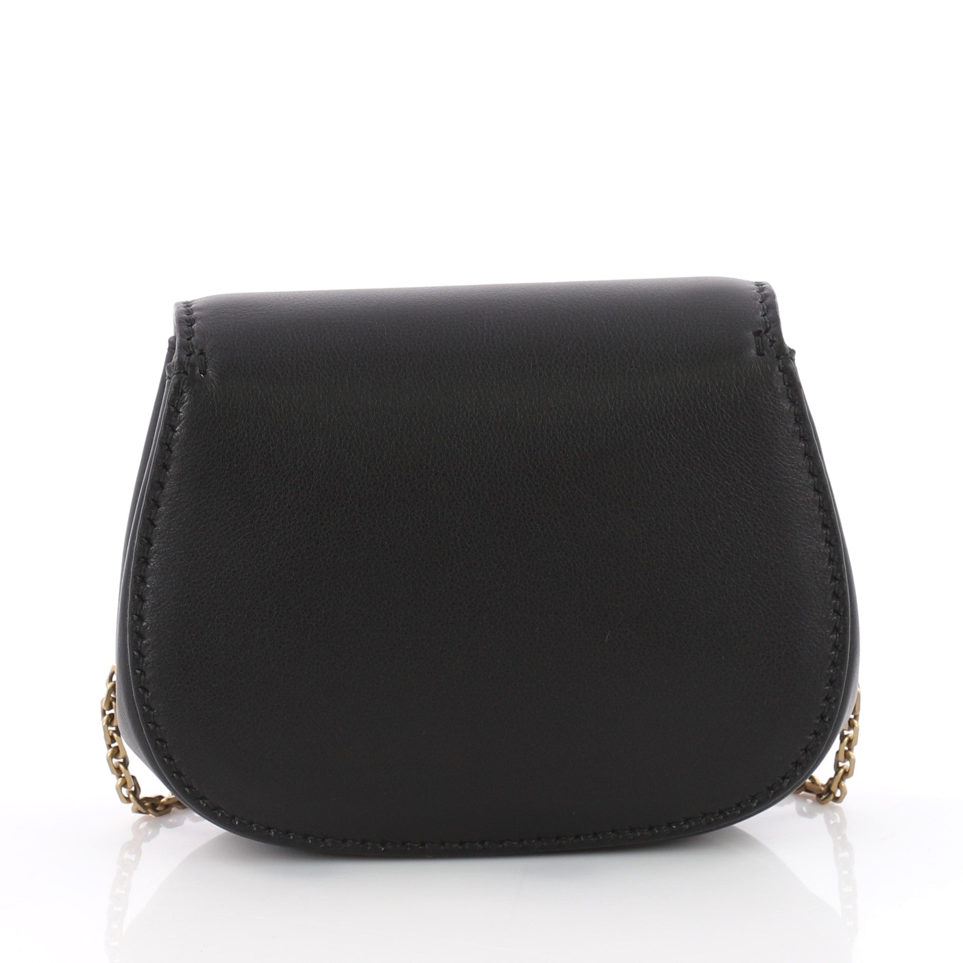 Dio(r)evolution Round Clutch with Chain Leather Small