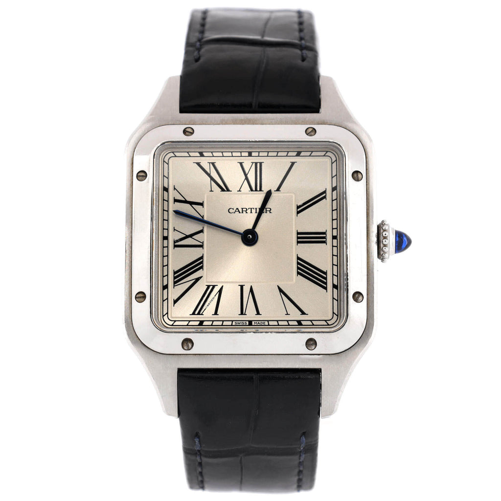 Santos Dumont Quartz Watch Stainless Steel and Alligator 31