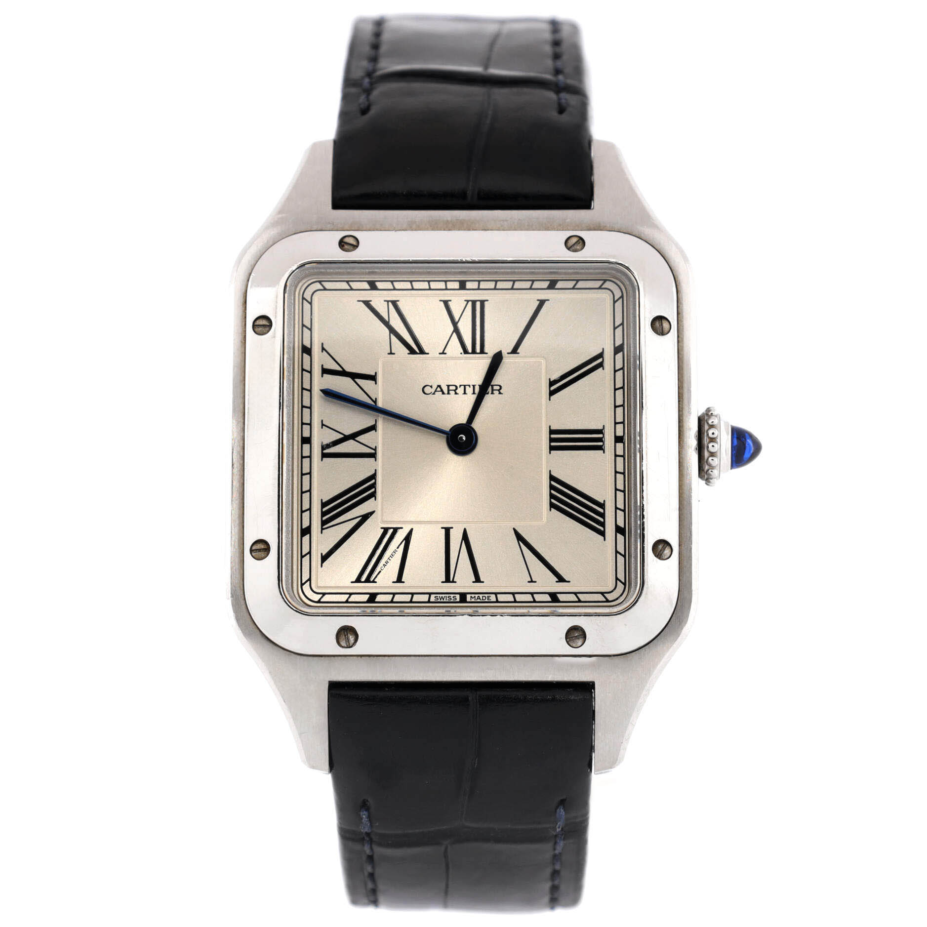 Santos Dumont Quartz Watch Stainless Steel and Alligator 31