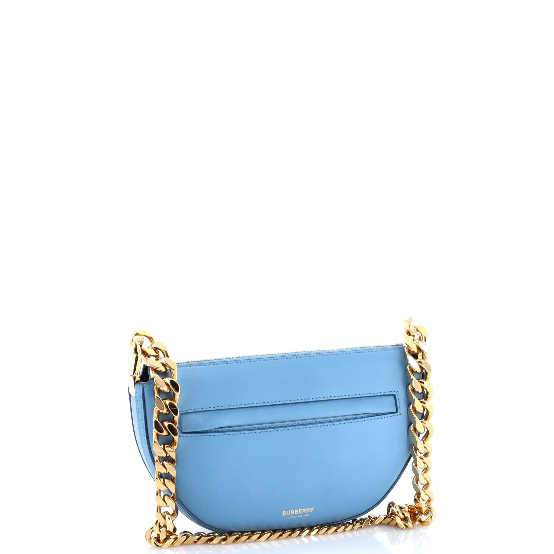 Olympia Zip Chain Shoulder Bag Leather Mini
