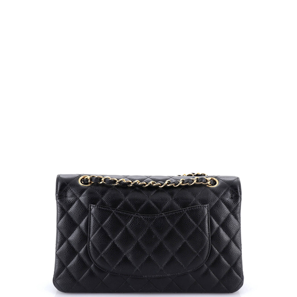 Classic Double Flap Bag Quilted Caviar Medium