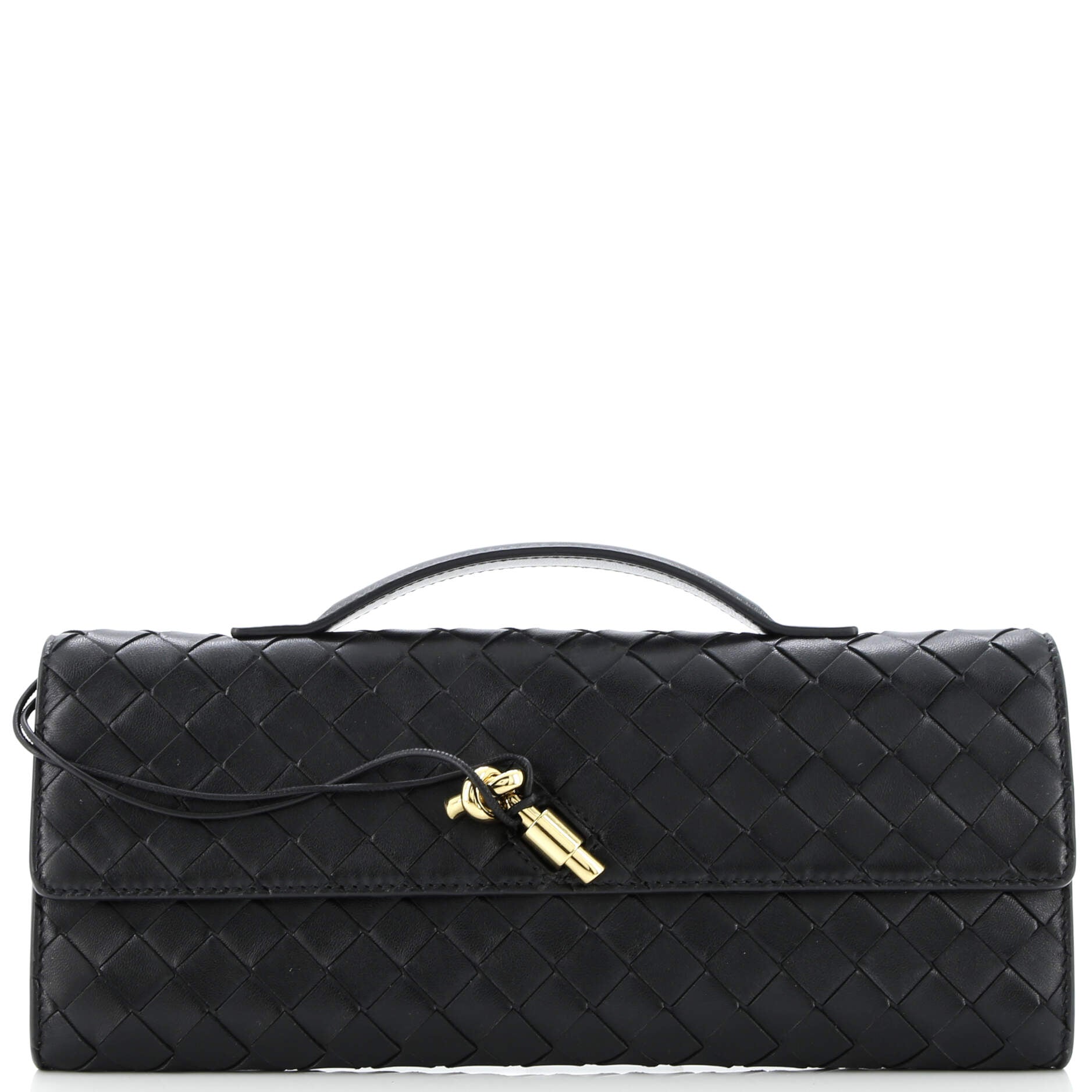 Andiamo Top Handle Clutch Intrecciato Nappa Long