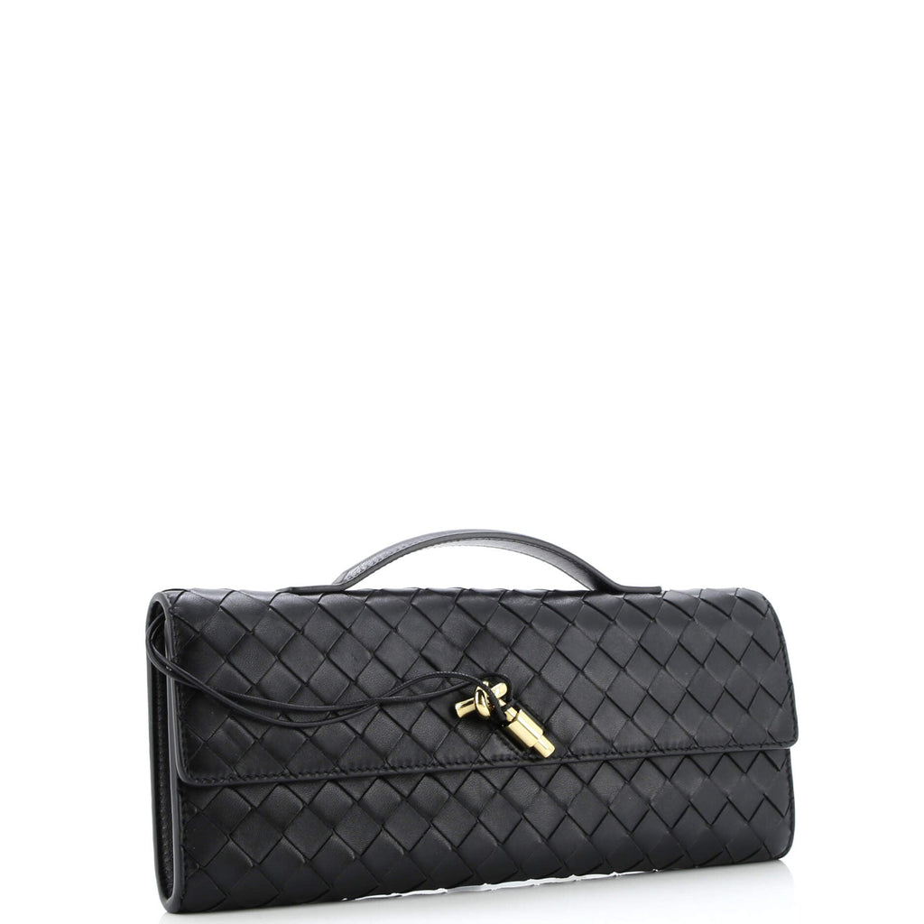 Andiamo Top Handle Clutch Intrecciato Nappa Long