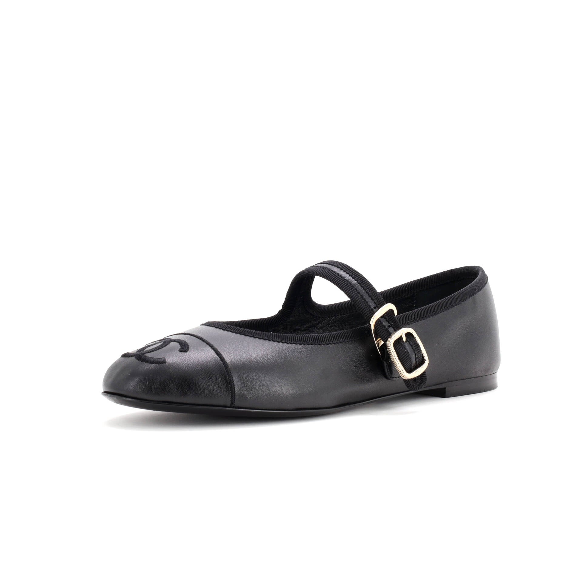 Women's CC Mary Jane Flats Embroidered Leather