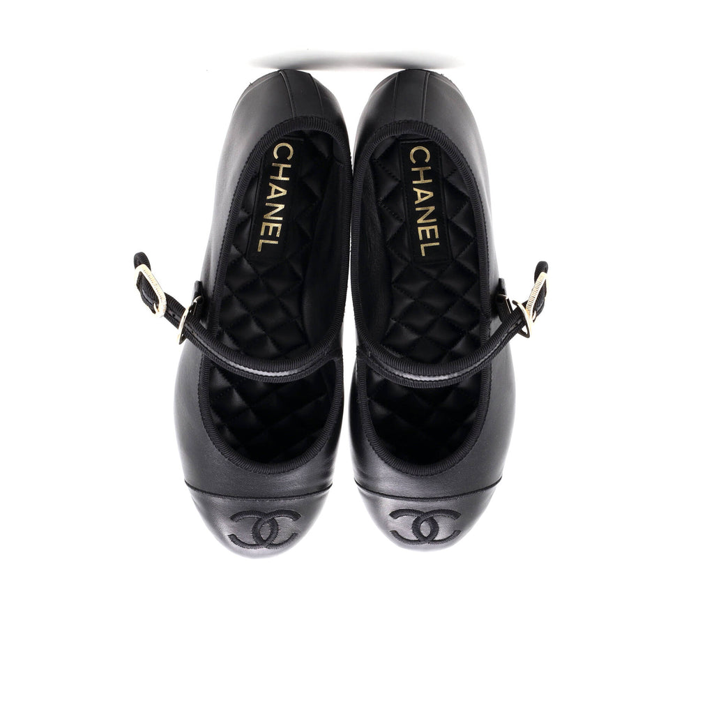 Women's CC Mary Jane Flats Embroidered Leather