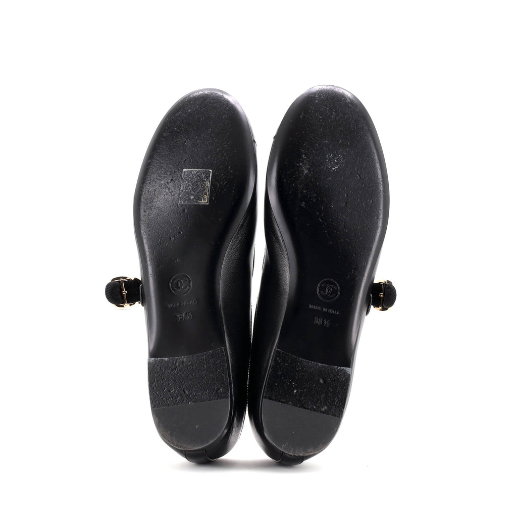 Women's CC Mary Jane Flats Embroidered Leather